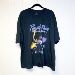 Prince Purple Rain Black Graphic Short Sleeve Tee 3XL
